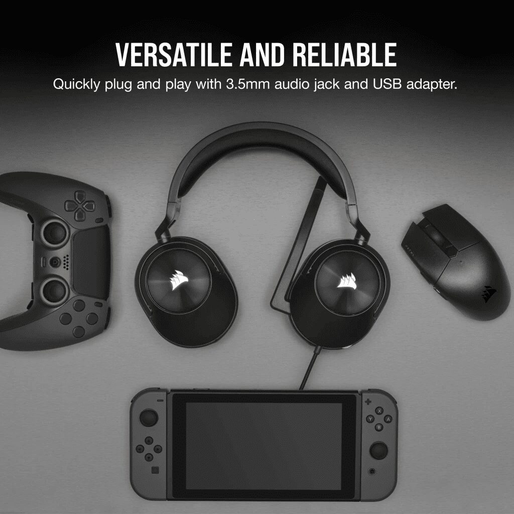 CORSAIR HS55 SURROUND Wired Gaming Headset - Carbon (AP) 50 CA 9011265 AP 05