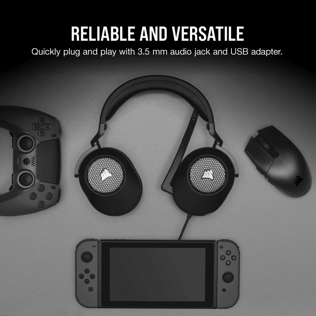 CORSAIR HS65 SURROUND Wired Gaming Headset - Carbon (AP) 56 CA 9011270 AP 06