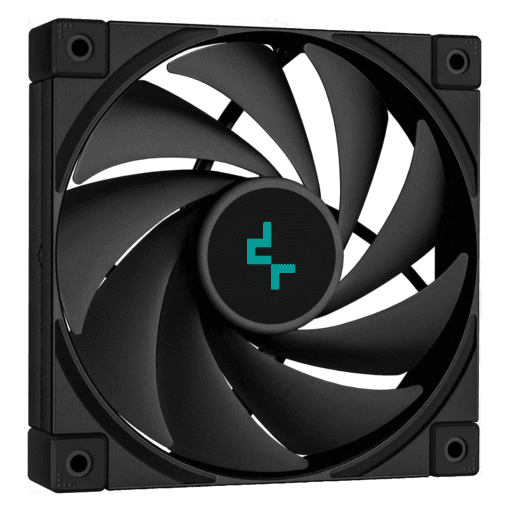 DEEPCOOL AK500S DIGITAL Black CPU Air Cooler - Single Tower, Real-Time CPU Status Screen, 5 Offset Copper Heat Pipes, All Black Design