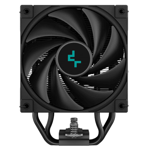 DEEPCOOL AK500S DIGITAL Black CPU Air Cooler - Single Tower, Real-Time CPU Status Screen, 5 Offset Copper Heat Pipes, All Black Design