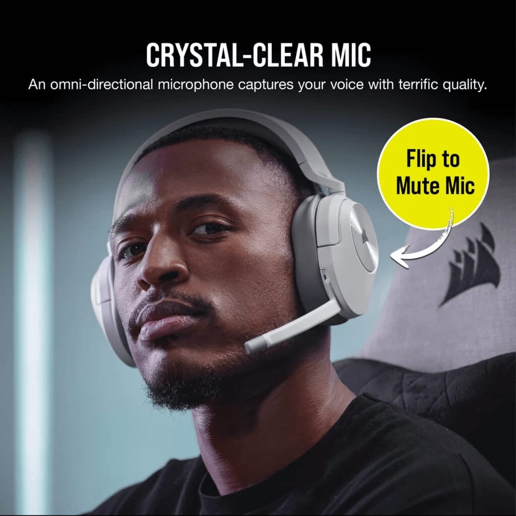 CORSAIR HS55 WIRELESS Gaming Headset - White (AP) 53 HS55 WIRELESS Gaming Headset White AP 4