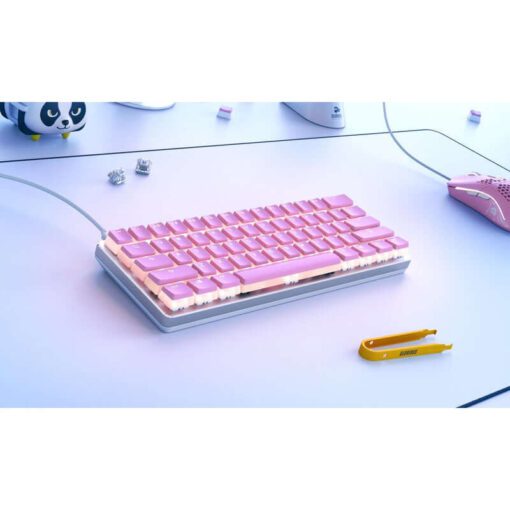 Glorious Pudding Aura V2 PBT Doubleshot Keycap Set - White, 145 keys, ANSI