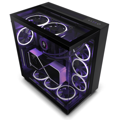 NZXT H9 Elite All White Case - Matte Black