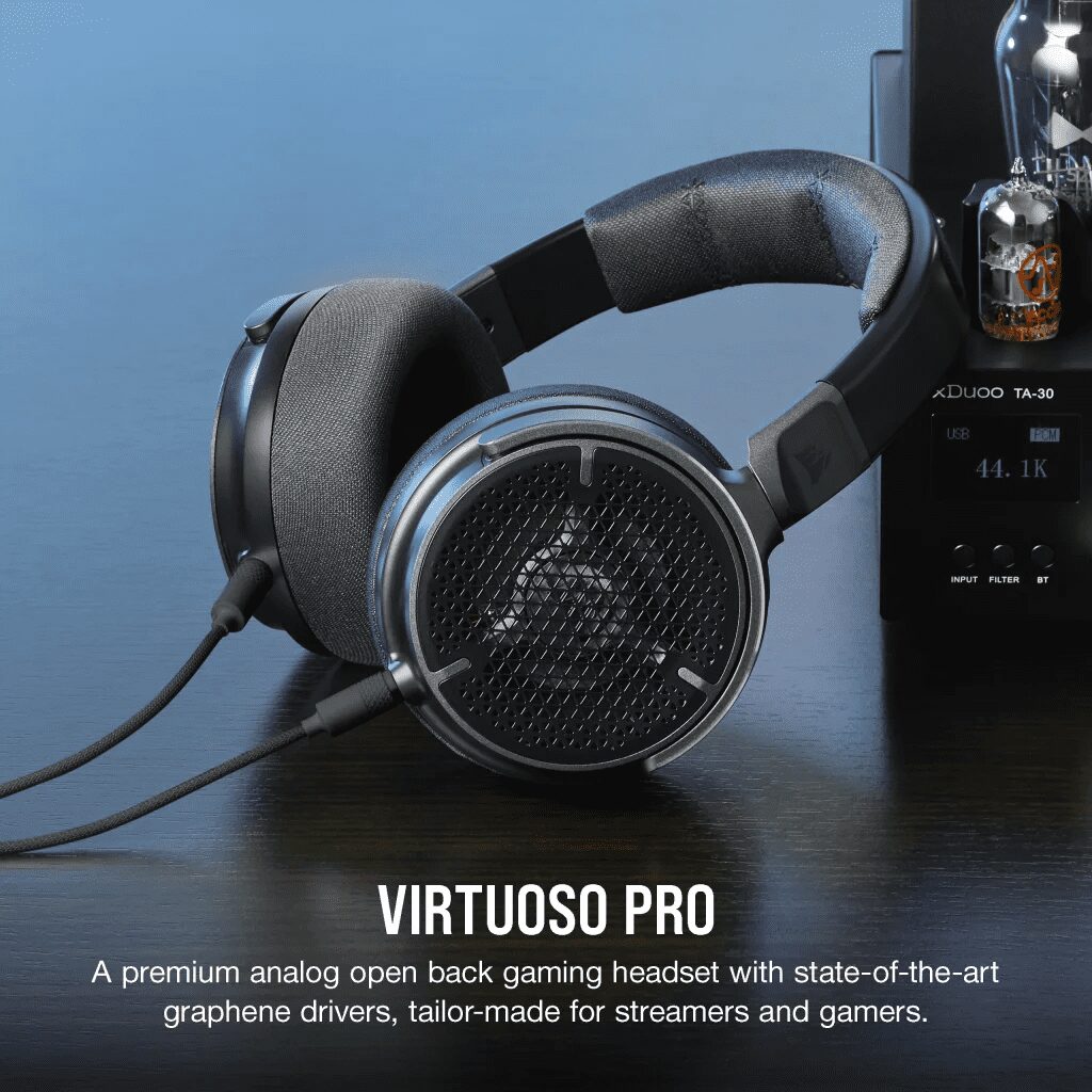 CORSAIR VIRTUOSO PRO Open Back Streaming/Gaming Headset - Carbon (AP) 48 VIRTUOSO PRO BLACK 02