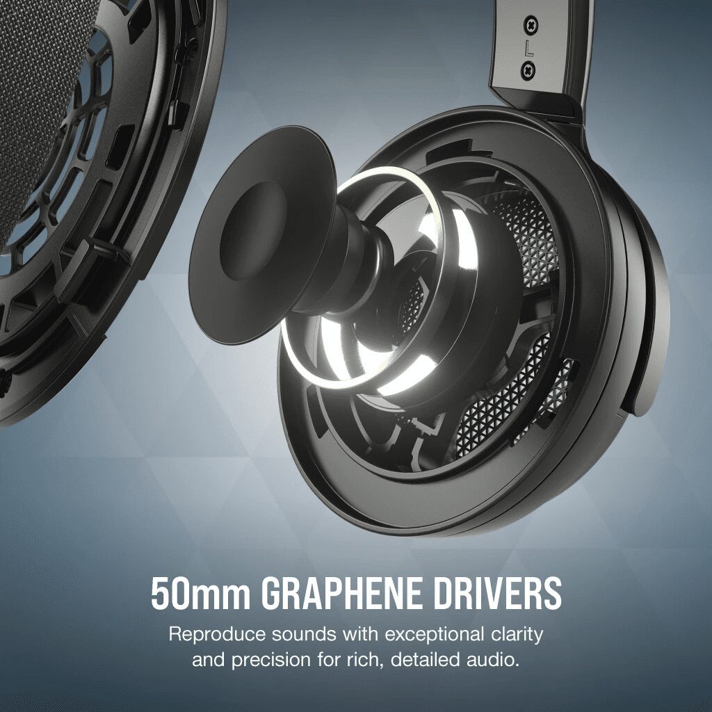 CORSAIR VIRTUOSO PRO Open Back Streaming/Gaming Headset - Carbon (AP) 50 VIRTUOSO PRO BLACK 04