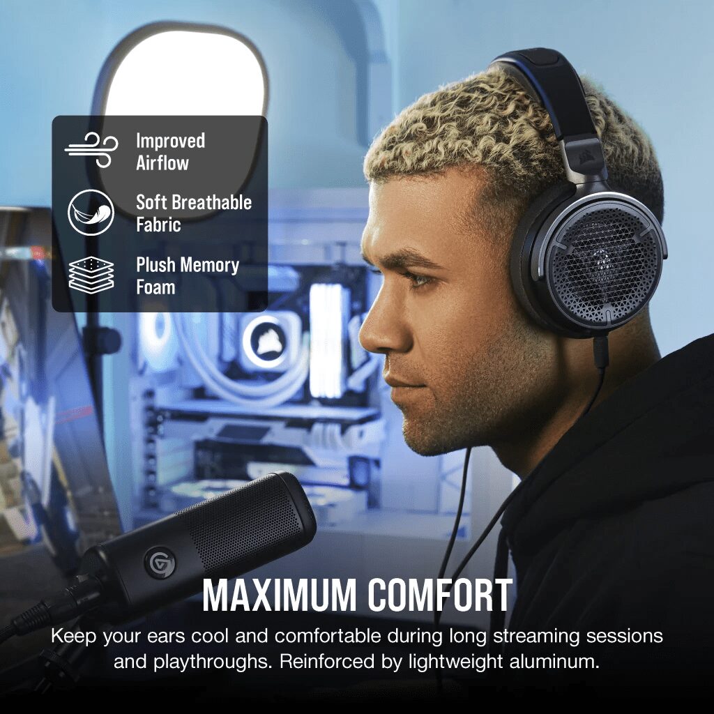 CORSAIR VIRTUOSO PRO Open Back Streaming/Gaming Headset - Carbon (AP) 52 VIRTUOSO PRO BLACK 06