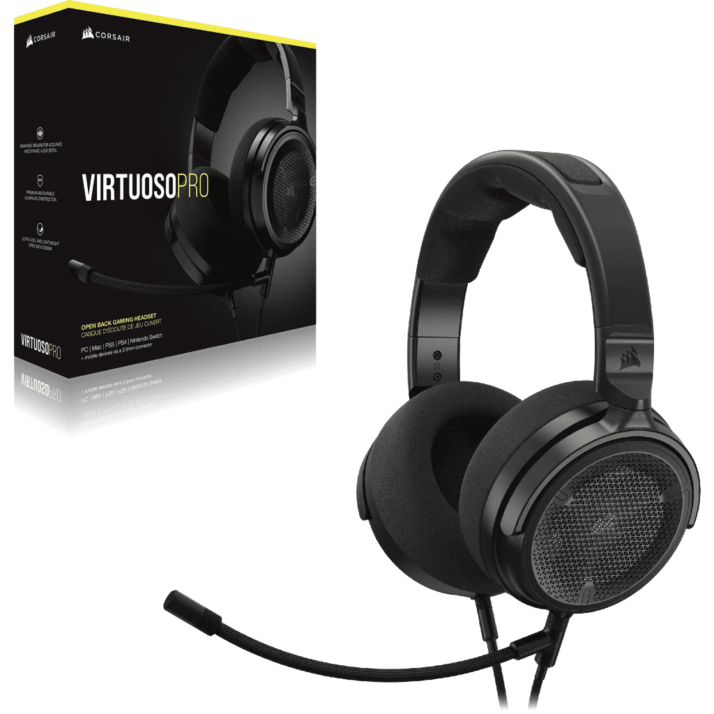 CORSAIR VIRTUOSO PRO Open Back Streaming/Gaming Headset - Carbon (AP) 47 VIRTUOSO PRO BLACK 07