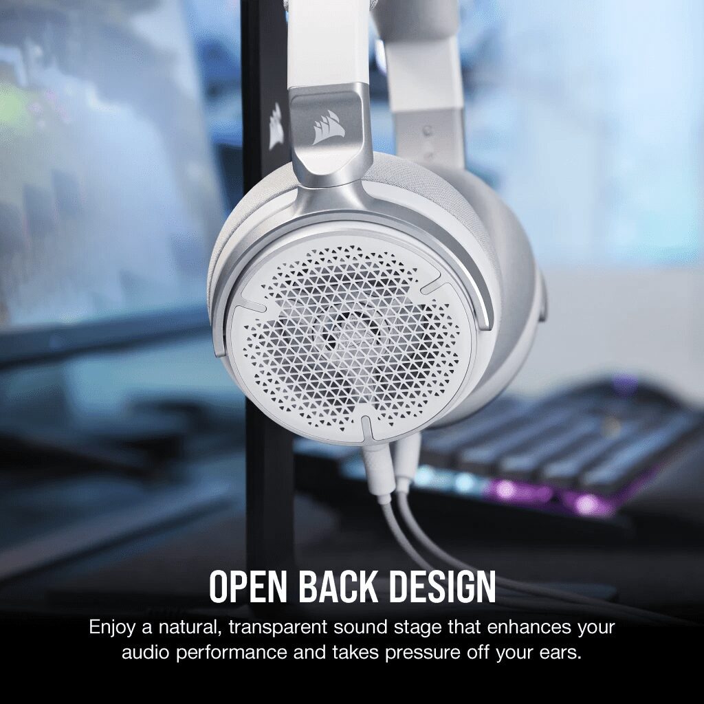 CORSAIR VIRTUOSO PRO Open Back Streaming/Gaming Headset - White (AP) 35 VIRTUOSO PRO WHITE 03