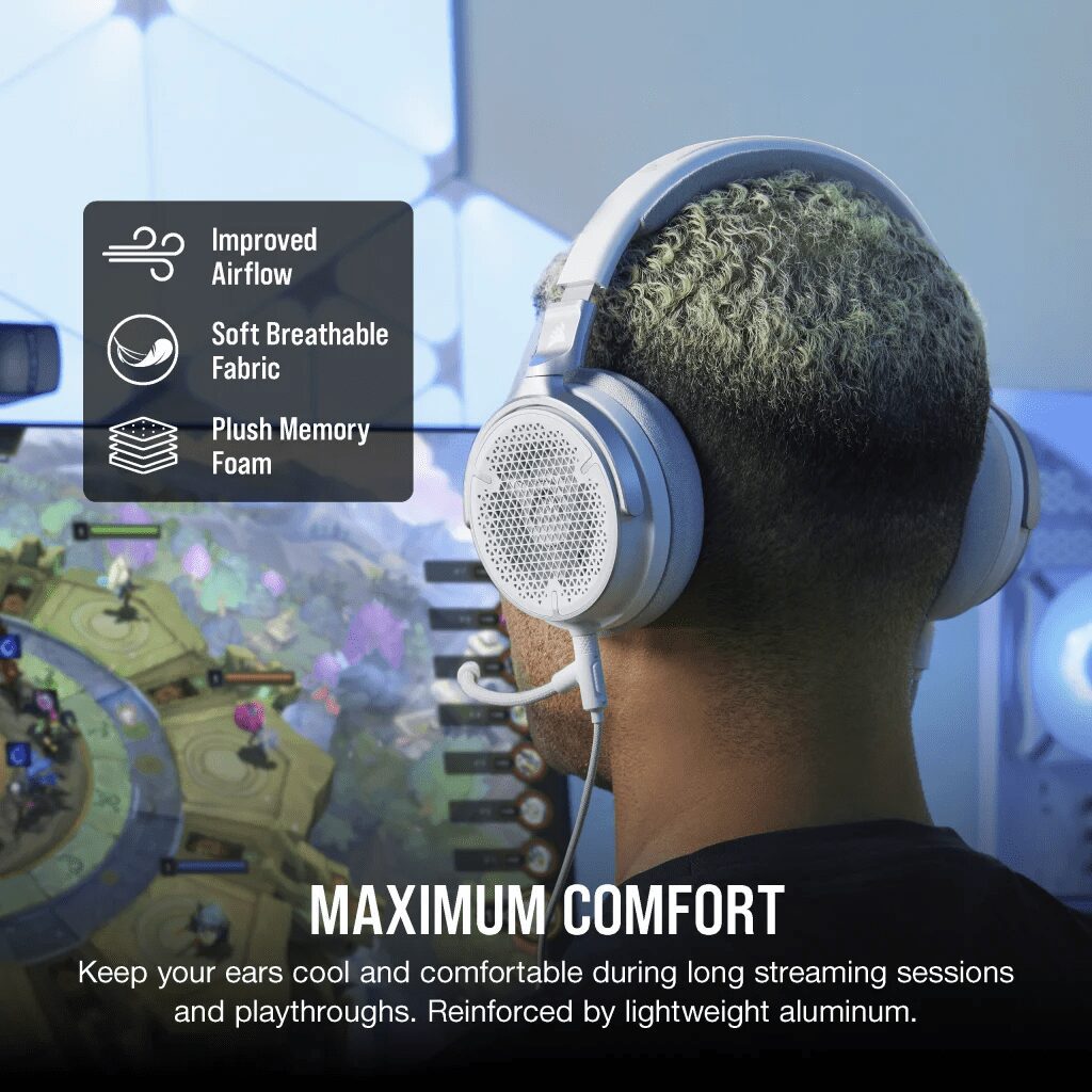 CORSAIR VIRTUOSO PRO Open Back Streaming/Gaming Headset - White (AP) 38 VIRTUOSO PRO WHITE 06