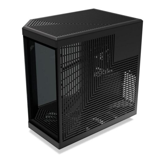 Hyte Y70 Touch Black Dual Chamber Modern Aesthetic Case - Black/Black Mid-Tower ATX size, 14.1" Integrated Touchscreen, Massive 4 Slot Vertical Graphics, Included Luxury PCIE 4.0 Riser Cable