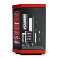 Hyte Y70 Touch Red Dual Chamber Modern Aesthetic Case - Black/Red Mid-Tower ATX size, 14.1" Integrated Touchscreen, Massive 4 Slot Vertical Graphics, Included Luxury PCIE 4.0 Riser Cable 12 Y70 Touch Red Product 2