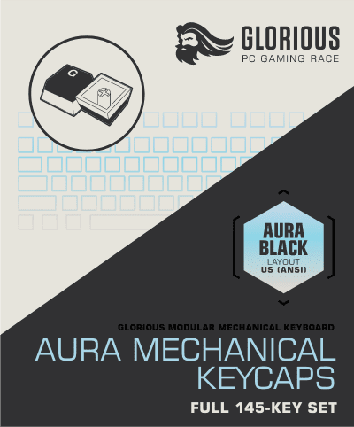 glorious keycaps aura v2 packaging black