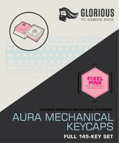 glorious keycaps aura v2 packaging pink