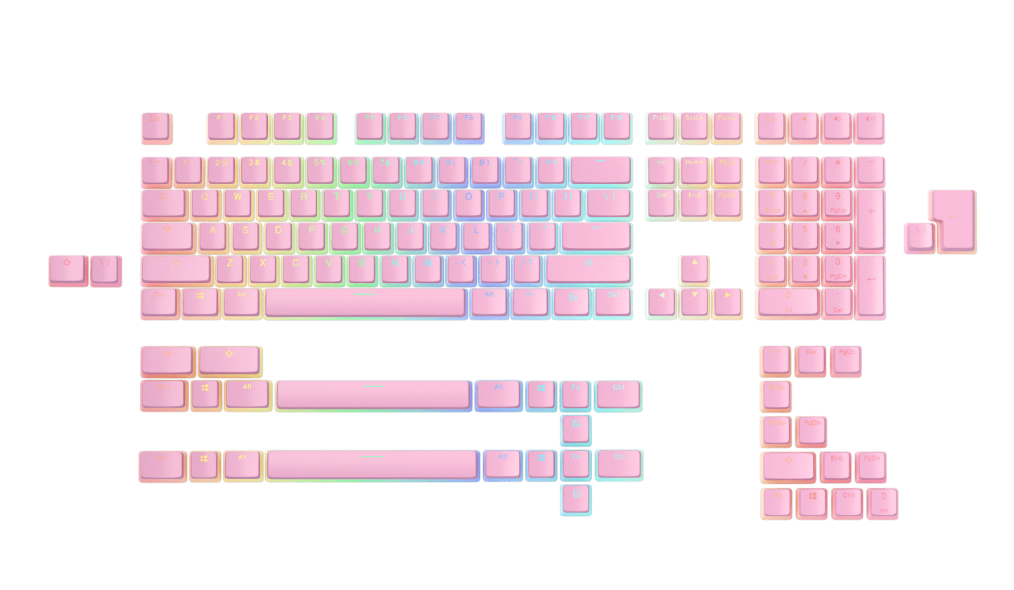 glorious keycaps aura v2 pink big