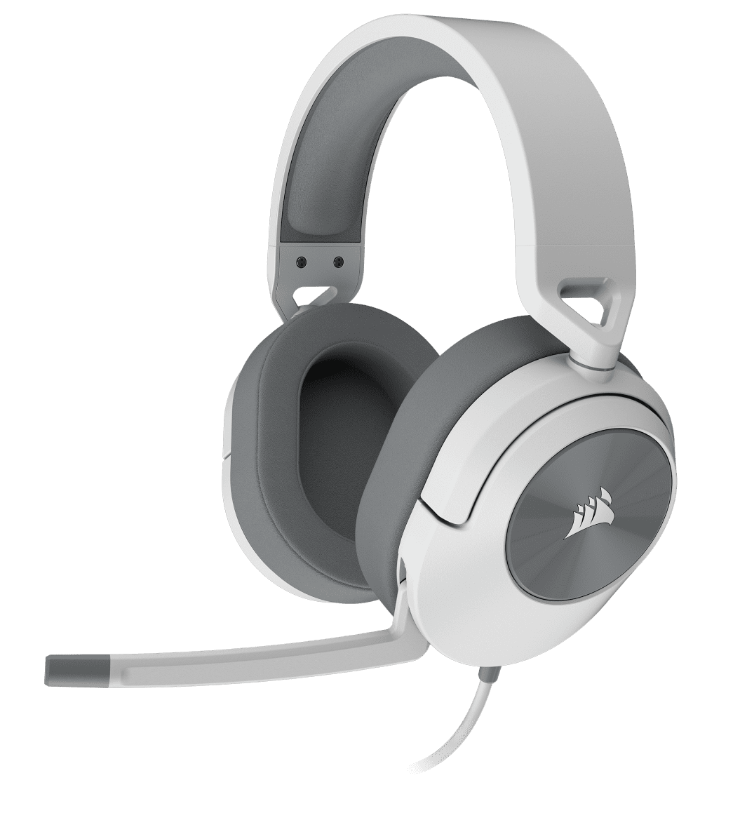 CORSAIR HS55 STEREO Wired Gaming Headset - White (AP) 19 hs55 headset white