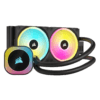 CORSAIR iCUE LINK H100i RGB Liquid CPU Cooler (CW-9061001-WW) - Black, 240mm radiator, 2x 120mm QX120 RGB fans, iCUE LINK System Hub included