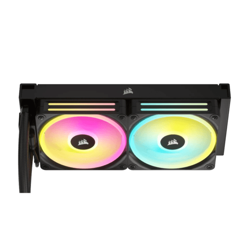 CORSAIR iCUE LINK H100i RGB Liquid CPU Cooler (CW-9061001-WW) - Black, 240mm radiator, 2x 120mm QX120 RGB fans, iCUE LINK System Hub included