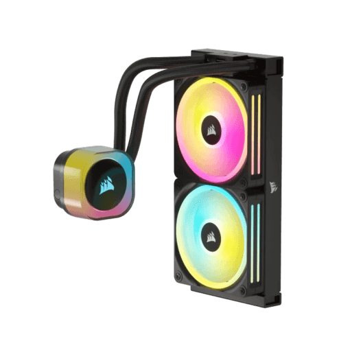 CORSAIR iCUE LINK H100i RGB Liquid CPU Cooler (CW-9061001-WW) - Black, 240mm radiator, 2x 120mm QX120 RGB fans, iCUE LINK System Hub included