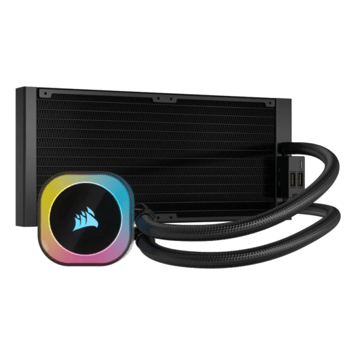 CORSAIR iCUE LINK H115i RGB Liquid CPU Cooler (CW-9061002-WW) - Black, 280mm radiator, 2x 140mm QX140 RGB fans, iCUE LINK System Hub included