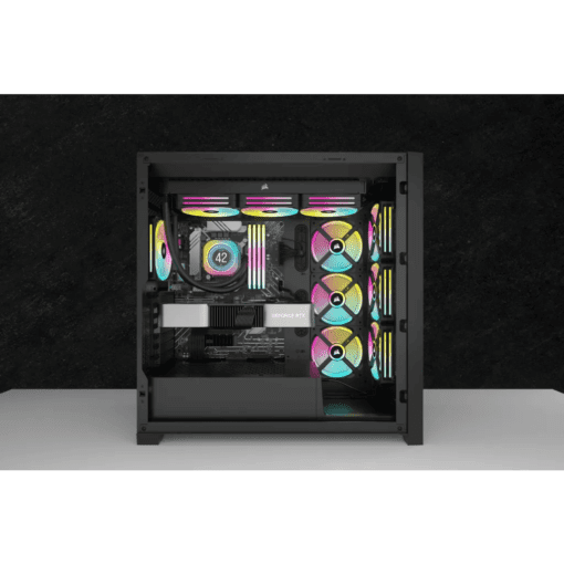 CORSAIR iCUE LINK H150i LCD Liquid CPU Cooler (CW-9061008-WW) - Black, 360mm radiator, 3x 120mm QX120 RGB fans, iCUE LINK System Hub included
