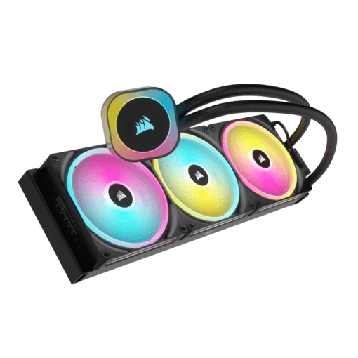 CORSAIR iCUE LINK H170i RGB Liquid CPU Cooler (CW-9061004-WW) - Black, 420mm radiator, 3x 140mm QX140 RGB fans, iCUE LINK System Hub included