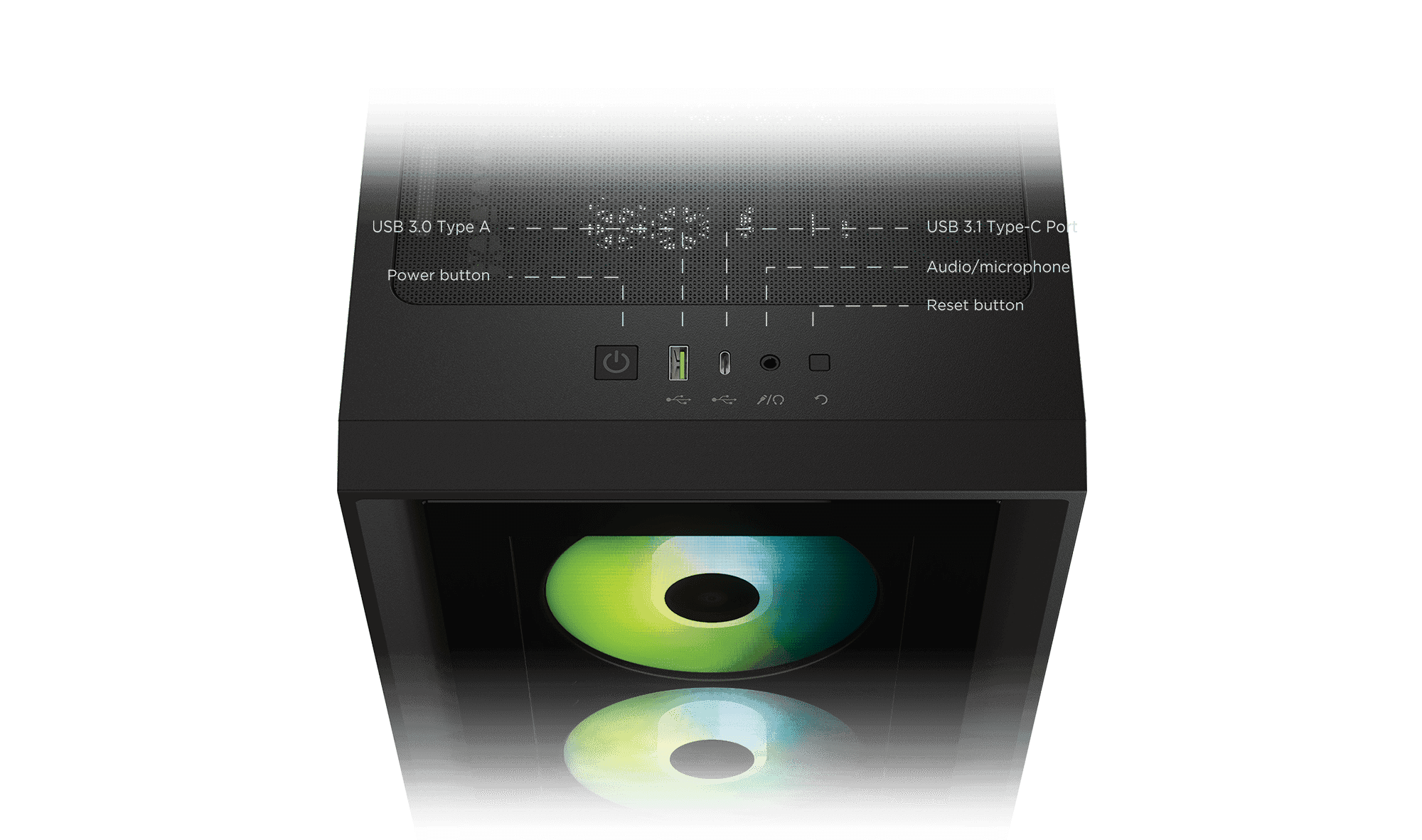 CORSAIR iCUE 4000X RGB Black ATX Mid-Tower PC Case - 3x SP120 RGB ELITE Fans, iCUE Lighting Node Core Controller, Mid Tower ATX 23 reach