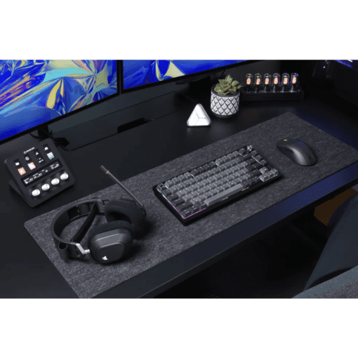 CORSAIR K65 PLUS WIRELESS Black Grey Gaming Keyboard - 75% RGB, PreLub MLX Red Linear Switches, Top Mounted, Dual-Layer Sound Dampening, PBT Keycaps, QWERTY NA