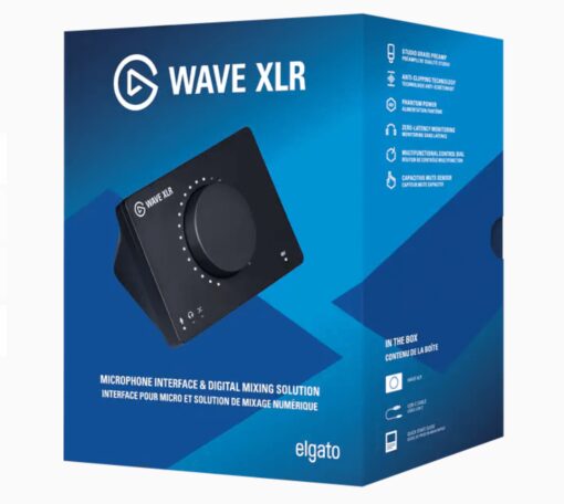 Elgato Wave XLR Audio Mixer - 75 db Preamp, 48V Phantom Power for XLR Mic to USB-C - For Streaming, Recording, Podcasting
