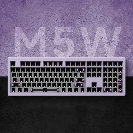 Kit Monsgeek M5W Custom Build Keyboard - 3 modes, Aluminium CNC, Gasket Mount, Hotswap, RGB Support, 6000mAh