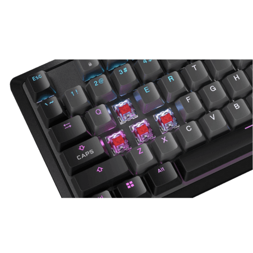 CORSAIR K70 CORE RGB Mechanical Gaming Keyboard - Black, Full-size RGB, PreLub MLX Red Linear Switches, Sound Dampening, Media Control Dial, iCUE Compatible, QWERTY NA