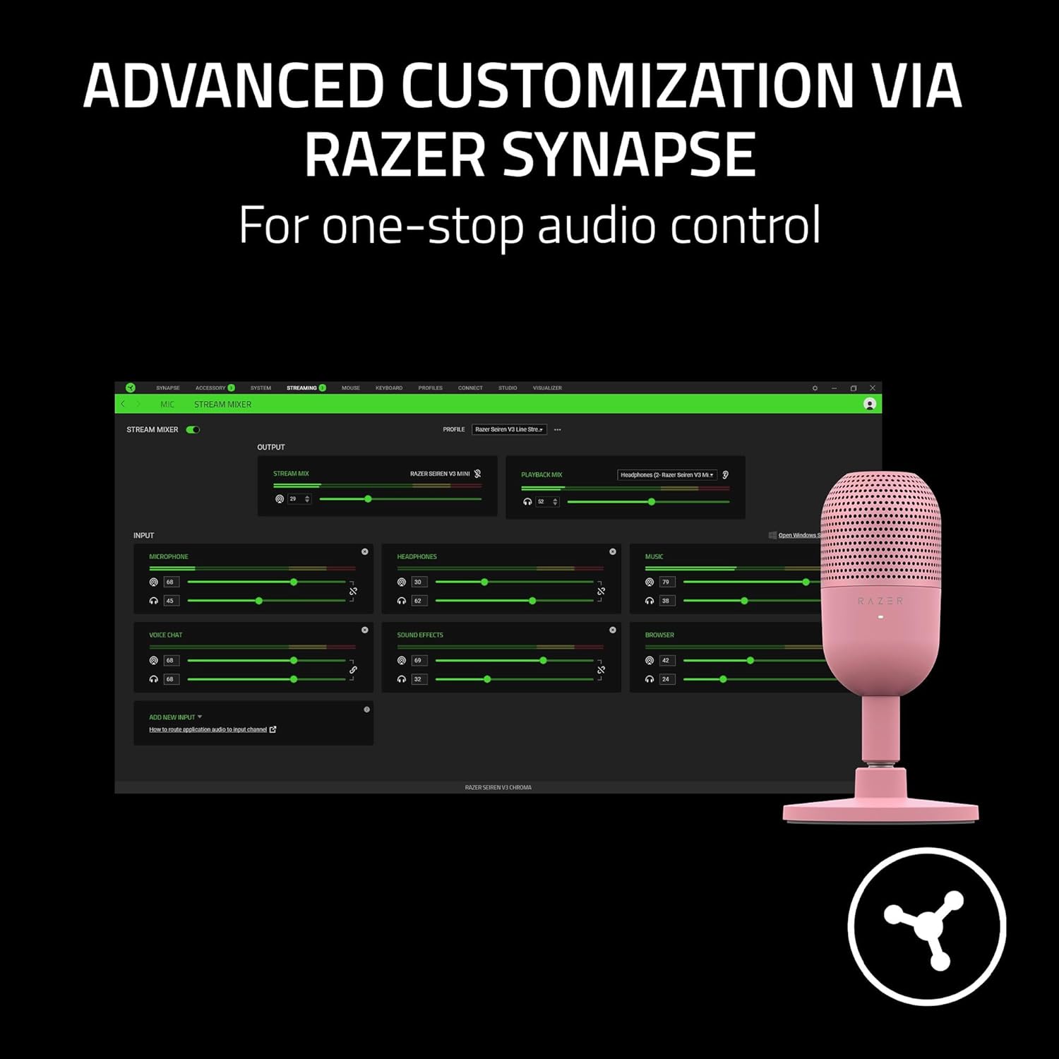 Razer Seiren V3 Mini USB Microphone Pink page mb 6