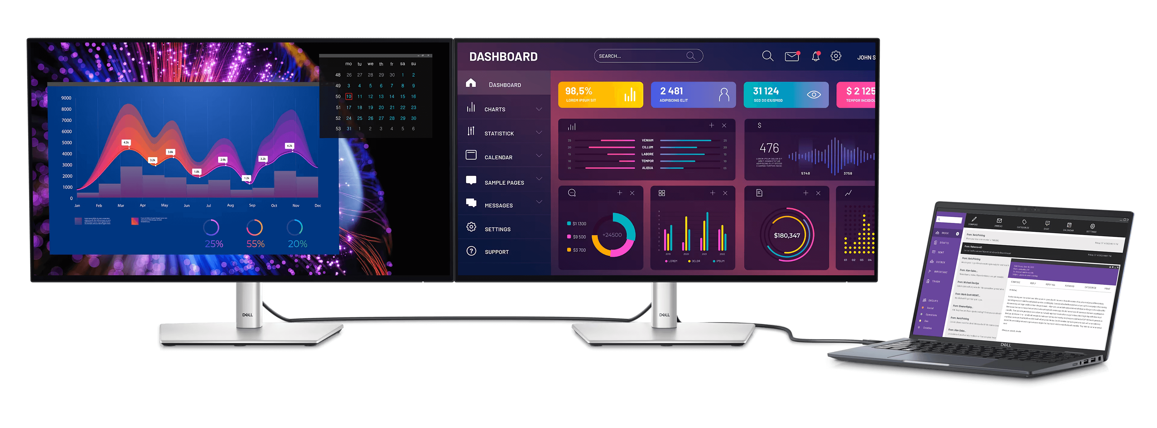 ultrasharp u2724de pdp daisy chain