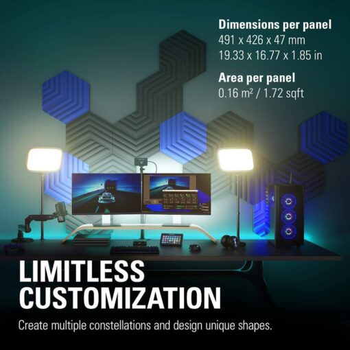 elgato Wave Panels Extension Set Black - Acoustic Treatment Foam