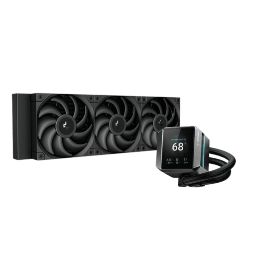 DeepCool MYSTIQUE 360 AIO Liquid CPU Cooler - Black, 360mm Radiator, 5th Gen Pump 3400RPM AIO 2.8" 640x480 TFT LCD Screen, Anti-Leak Tech, FT12 SE PWM Fans