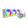 Cooler Master MASTERLIQUID 360 ATMOS ARGB Close-Loop AIO Liquid Cooling - White, Customize Pump, Sickleflow Edge PWM Fans, 240mm Radiator, CryoFuze Cooling