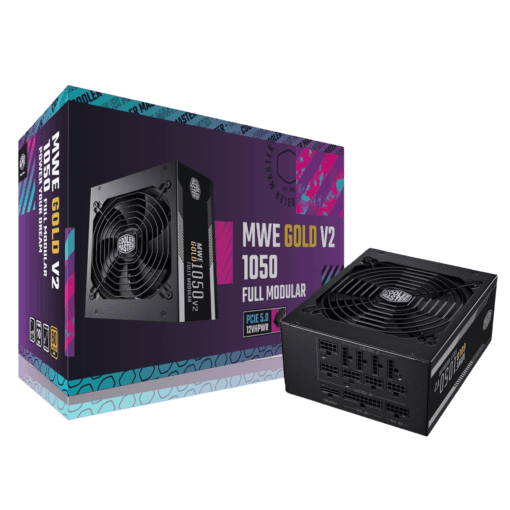 Cooler Master MWE Gold 1050 V2 ATX3.0 Fully Modular PSU - 1050W, 80+ Gold, Quiet 140mm FDB Fan, 2 EPS Connectors, High Temperature Resilience