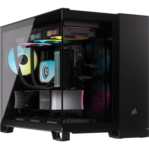 CORSAIR 2500X Black - Dual Chamber, Tempered Glass, mATX Mid Tower Case