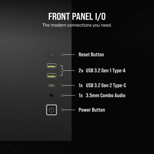 CORSAIR 2500X Black - Dual Chamber, Tempered Glass, mATX Mid Tower Case