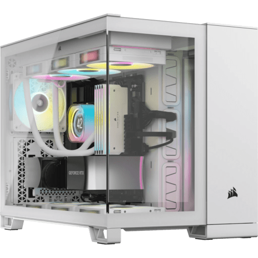CORSAIR 2500X White - Dual Chamber, Tempered Glass, mATX Mid Tower Case