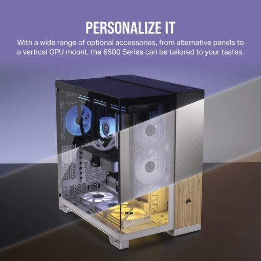 CORSAIR 6500D Airflow White - Dual Chamber, Tempered Glass, Mid Tower ATX Case