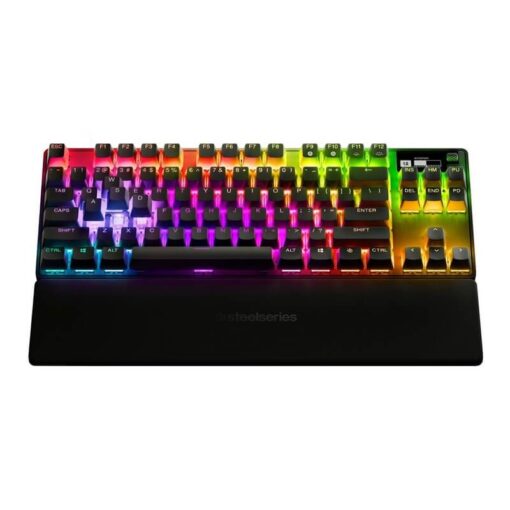 SteelSeries Apex Pro TKL Wireless (2023) Gaming Keyboard - OmniPoint 2.0 Adjustable HyperMagnetic Switches, OLED Smart Display, RGB Backlit, Magnetic Wrist Rest