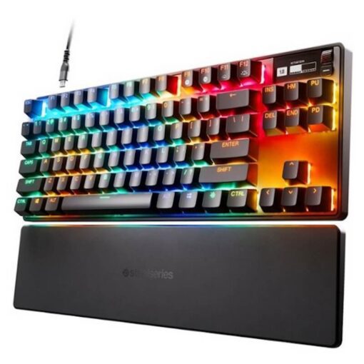 SteelSeries Apex Pro TKL Wireless (2023) Gaming Keyboard - OmniPoint 2.0 Adjustable HyperMagnetic Switches, OLED Smart Display, RGB Backlit, Magnetic Wrist Rest