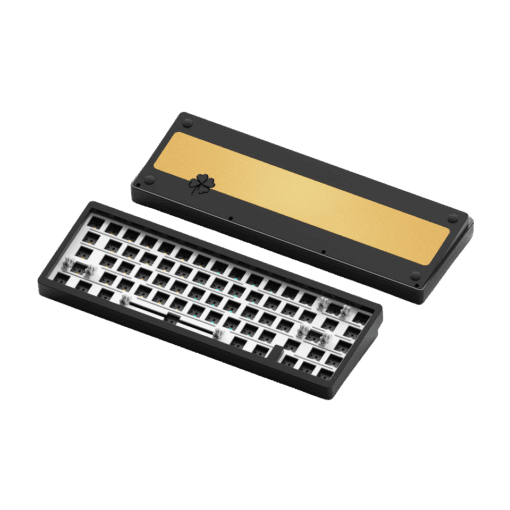 Kit Lucky65 Keyboard - 3 modes, CNC Aluminium, Gasket Mount, Hotswap, Per-key RGB Lights, Anodized/Electro Colors, Aluminum gold weight, 3750mAh Battery