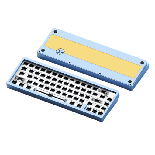 Kit Lucky65 Keyboard - 3 modes, CNC Aluminium, Gasket Mount, Hotswap, Per-key RGB Lights, Anodized/Electro Colors, Aluminum gold weight, 3750mAh Battery