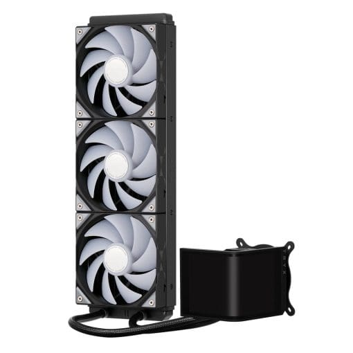 TRYX PANORAMA SE ARGB 360 BLACK AIO Liquid CPU Cooler - 6.5inch curved screen, 360mm radiator, Asetek Adela pump, 3x ARGB Gen2 Fans