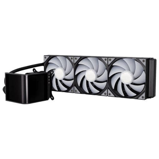 TRYX PANORAMA SE ARGB 360 BLACK AIO Liquid CPU Cooler - 6.5inch curved screen, 360mm radiator, Asetek Adela pump, 3x ARGB Gen2 Fans