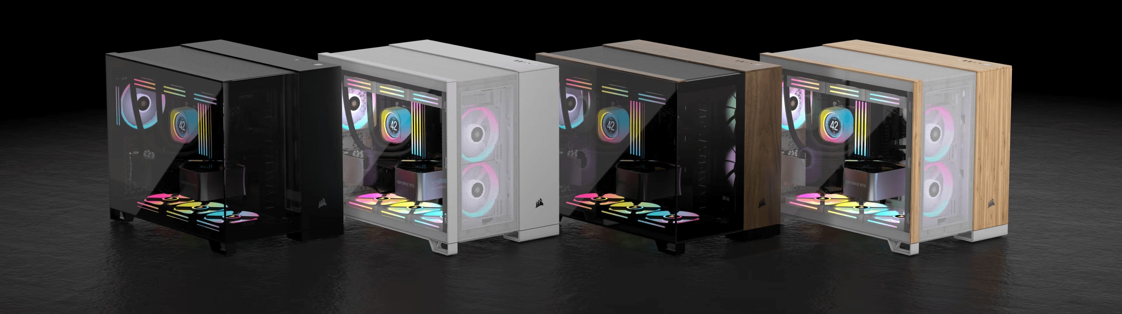 CORSAIR 2500X Black - Dual Chamber, Tempered Glass, mATX Mid Tower Case 26 Panel03 Background 3
