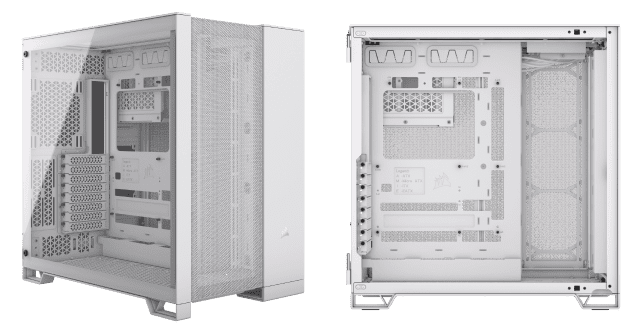 CORSAIR 6500X White - Dual Chamber, Tempered Glass, Mid Tower ATX Case 36 Panel07 Tab3 ProductA
