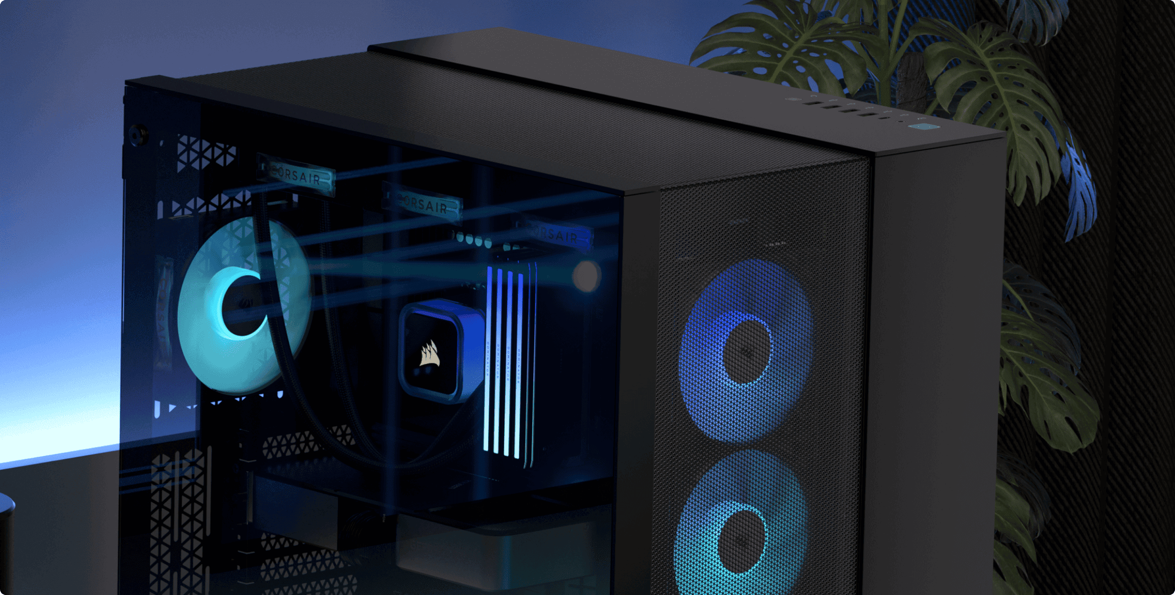 CORSAIR 6500D Airflow Black - Dual Chamber, Tempered Glass, Mid Tower ATX Case 15 Panel08 ImageA