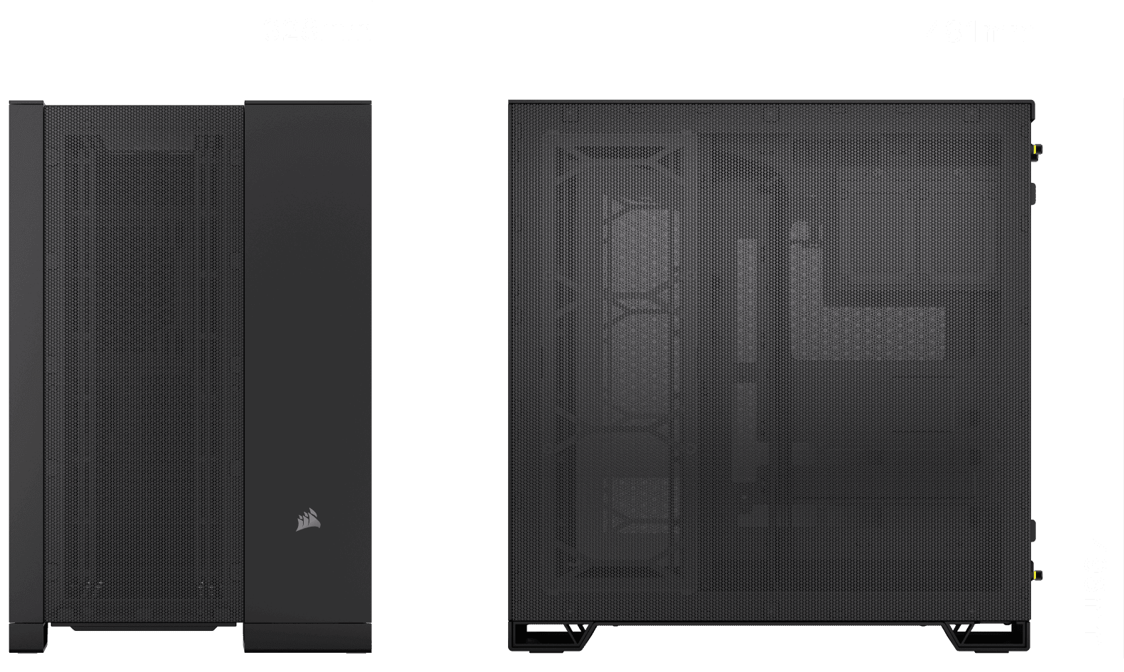 CORSAIR 6500D Airflow Black - Dual Chamber, Tempered Glass, Mid Tower ATX Case 18 Panel09 Grouped 1